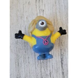 McDonald's minion hippie peace sign 2019 Despicable Me toy figure